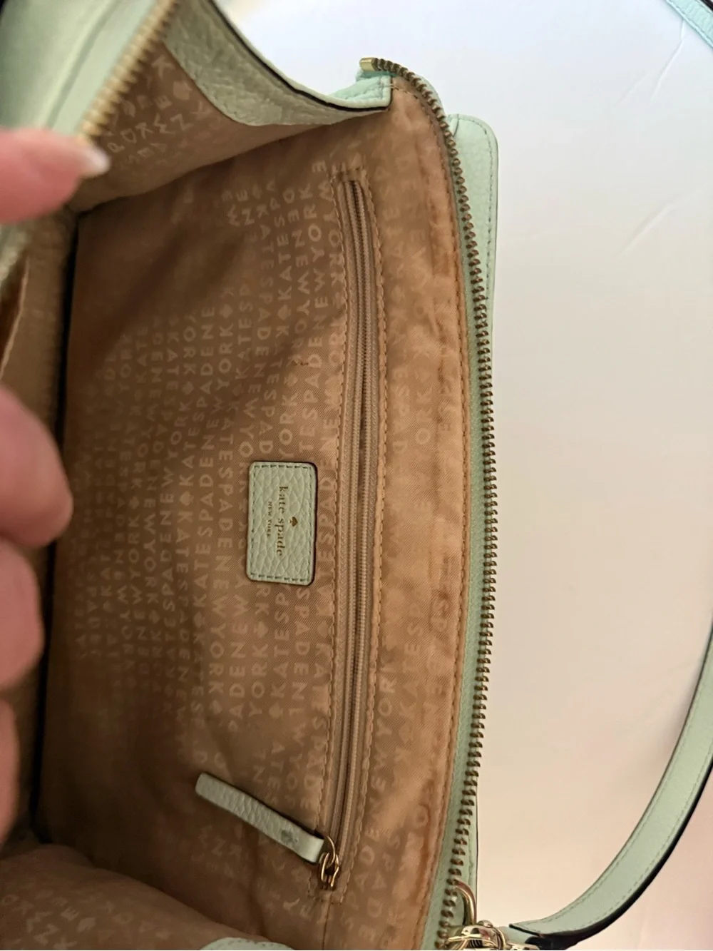 kate spade Mint Green Pebble Leather Satchel